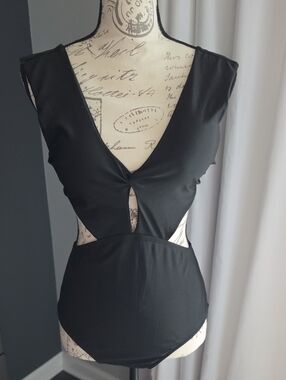 Black Cutout One-Piece Swimsuit